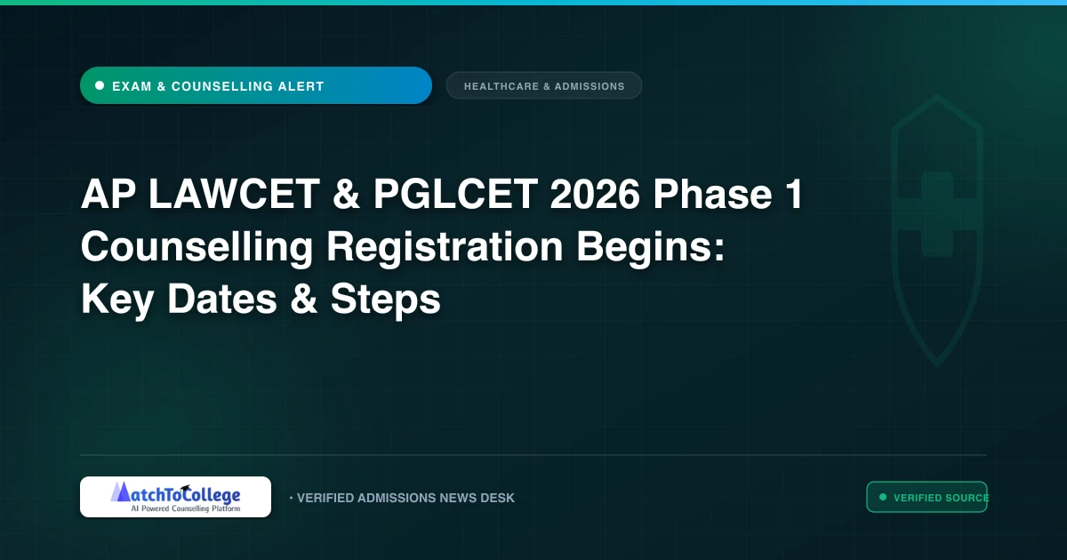 AP LAWCET & PGLCET 2026 Phase 1 Counselling Registration Begins: Key Dates & Steps