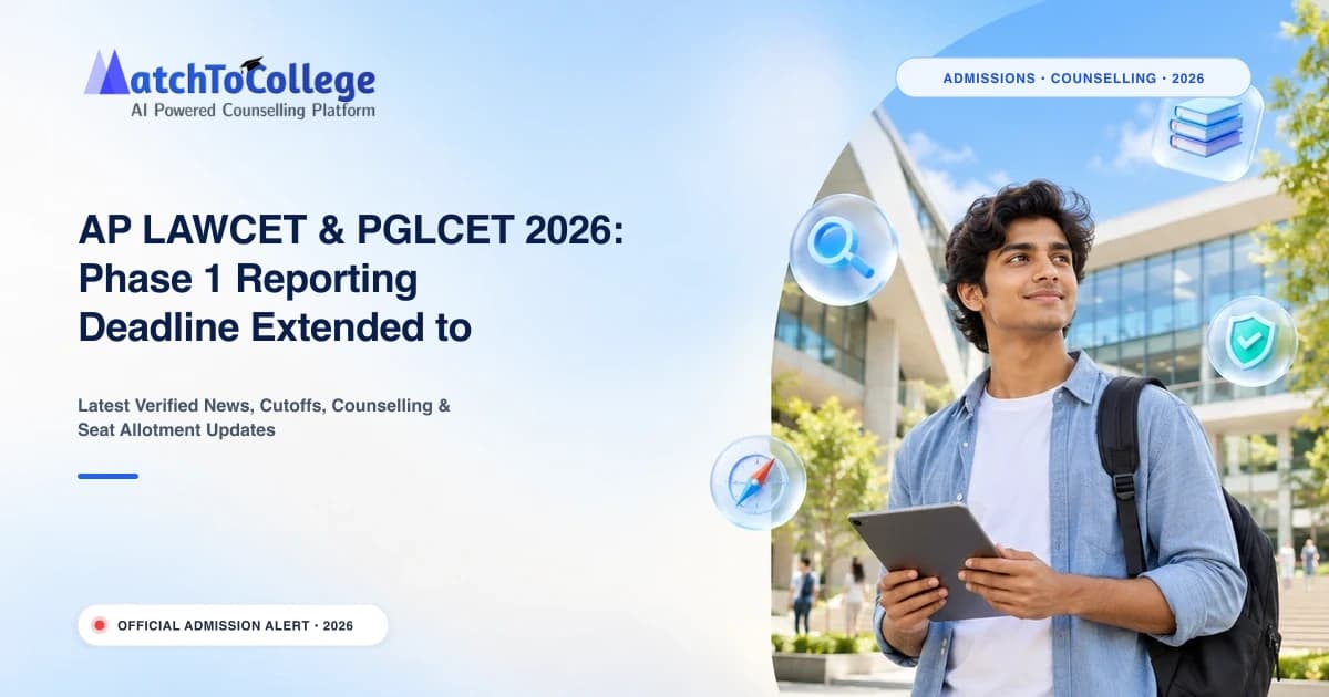 AP LAWCET & PGLCET 2026: Phase 1 Reporting Deadline Extended to October 13 | Confirm Your Seat Now