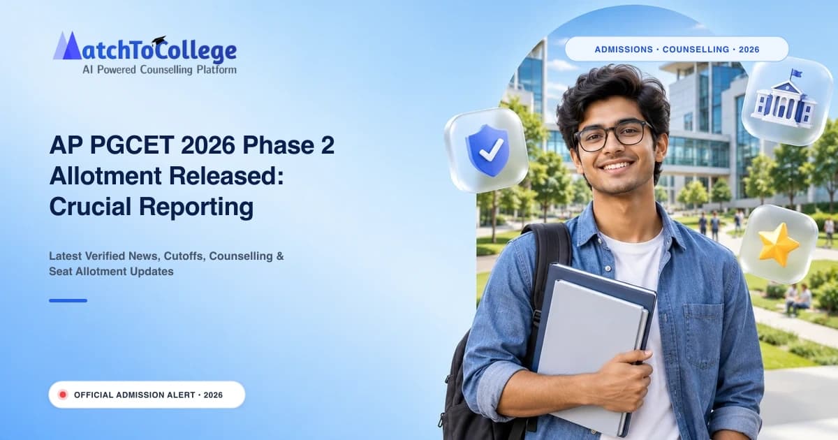AP PGCET 2026 Phase 2 Allotment Released: Crucial Reporting Deadline Nears for PG Admissions