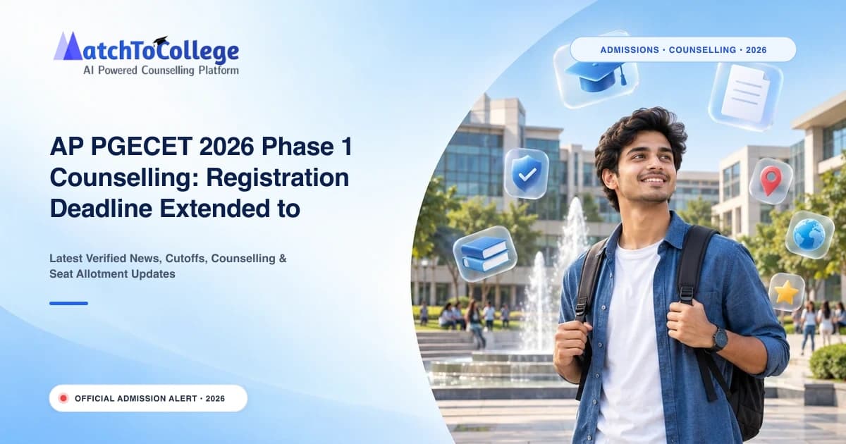 AP PGECET 2026 Phase 1 Counselling: Registration Deadline Extended to October 1