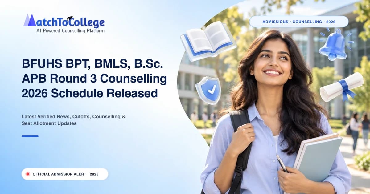 BFUHS BPT, BMLS, B.Sc. APB Round 3 Counselling 2026 Schedule Released