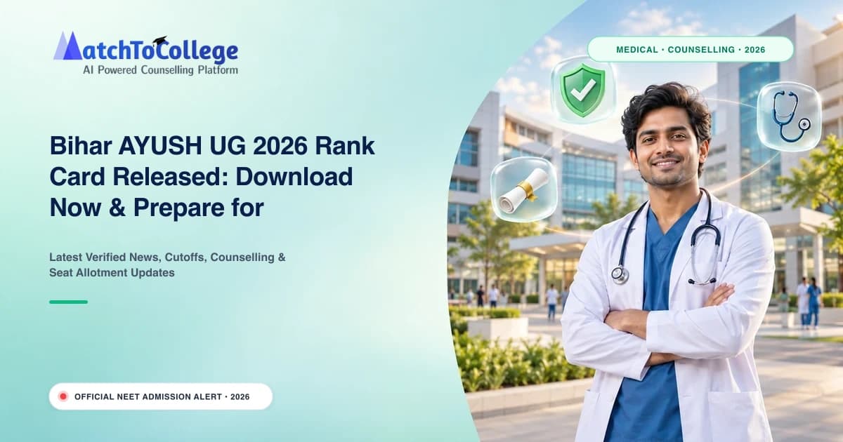 Bihar AYUSH UG 2026 Rank Card Released: Download Now & Prepare for Allotment