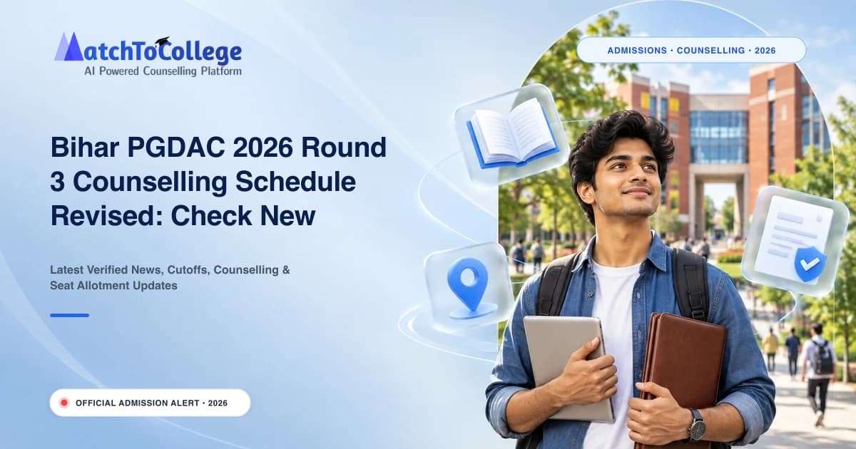 Bihar PGDAC 2026 Round 3 Counselling Schedule Revised: Check New Dates