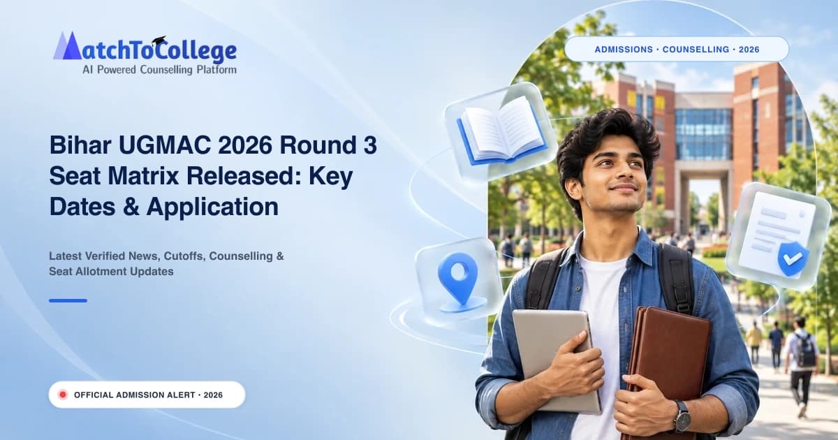 Bihar UGMAC 2026 Round 3 Seat Matrix Released: Key Dates & Application Details