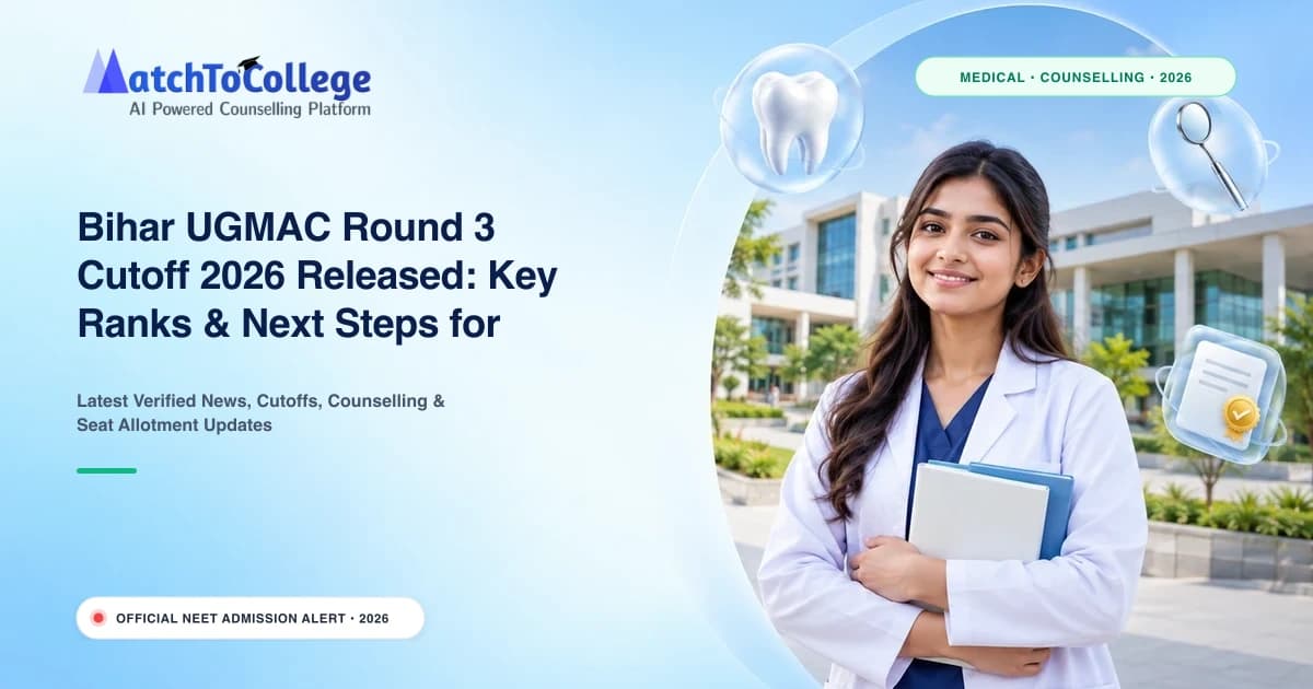 Bihar UGMAC Round 3 Cutoff 2026 Released: Key Ranks & Next Steps for MBBS/BDS