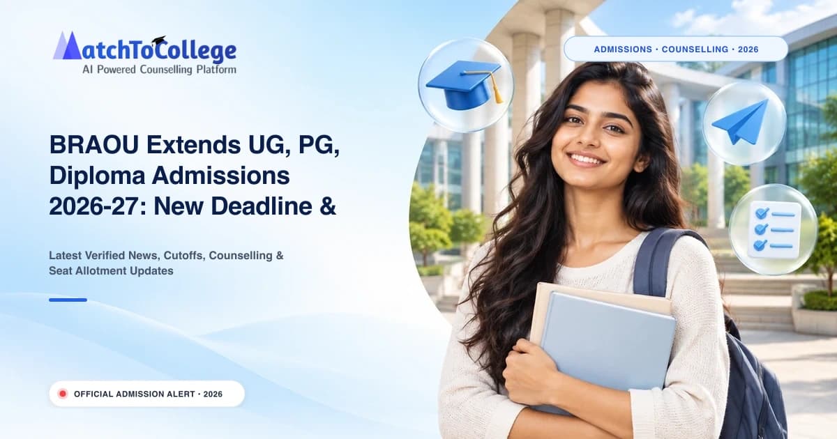 BRAOU Extends UG, PG, Diploma Admissions 2026-27: New Deadline & How to Apply