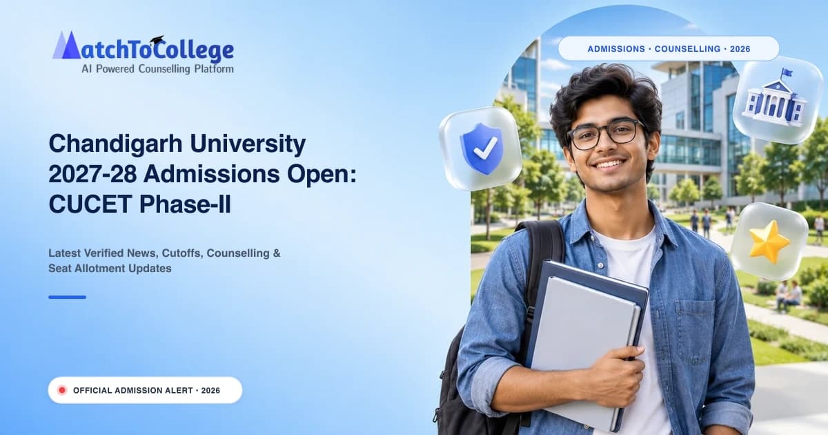 Chandigarh University 2027-28 Admissions Open: CUCET Phase-II Registration Underway