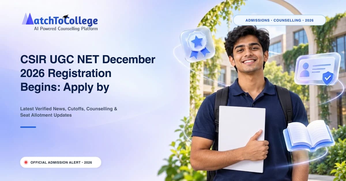 CSIR UGC NET December 2026 Registration Begins: Apply by November 5