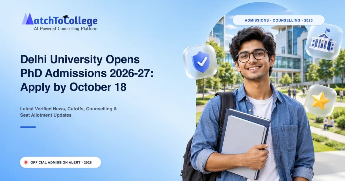 Delhi University Opens PhD Admissions 2026-27: Apply by October 18