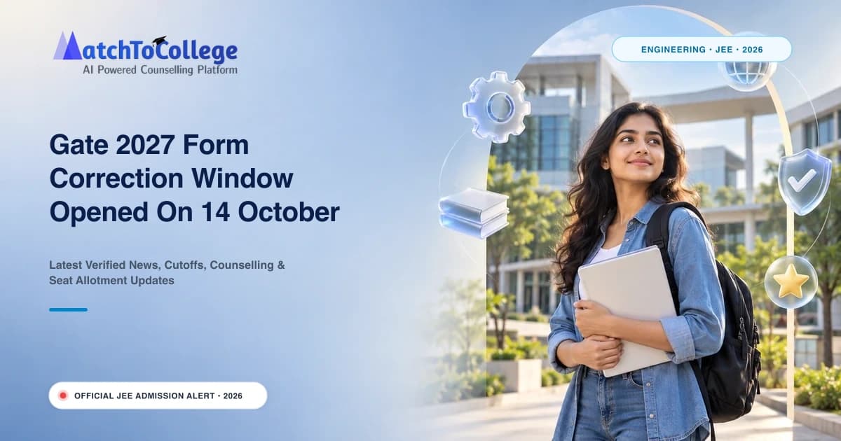 Gate 2027 Form Correction Window Opened On 14 October