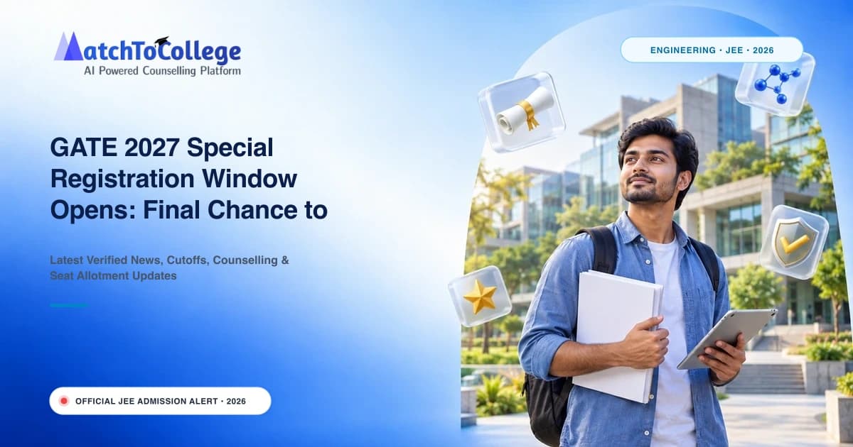 GATE 2027 Special Registration Window Opens: Final Chance to Apply with Late Fee