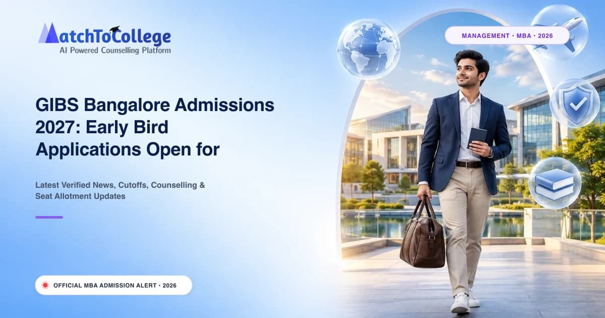 GIBS Bangalore Admissions 2027: Early Bird Applications Open for BBA, MBA, PGDM