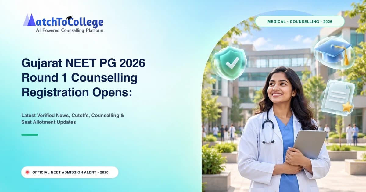 Gujarat NEET PG 2026 Round 1 Counselling Registration Opens: Apply Now
