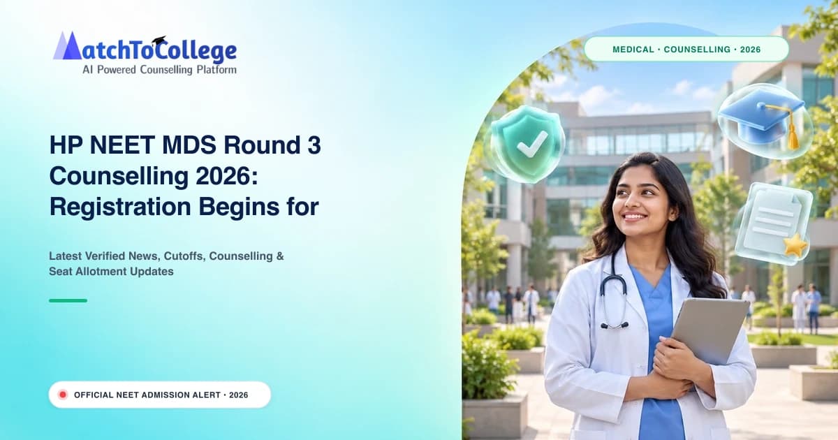 HP NEET MDS Round 3 Counselling 2026: Registration Begins for Vacant Seats