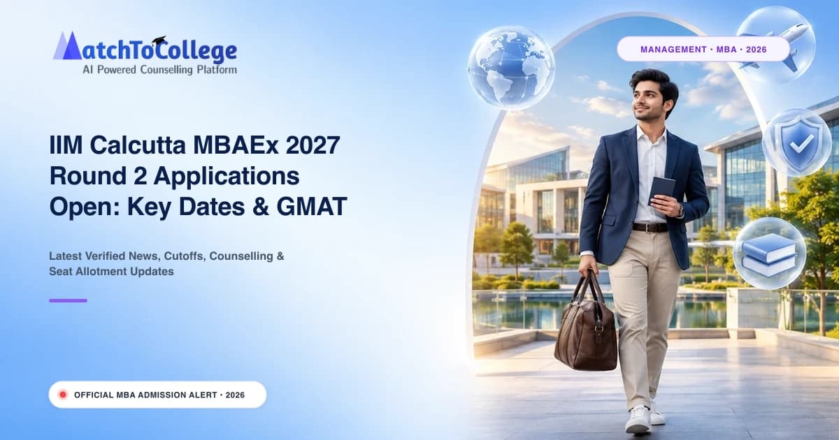 IIM Calcutta MBAEx 2027 Round 2 Applications Open: Key Dates & GMAT Rules