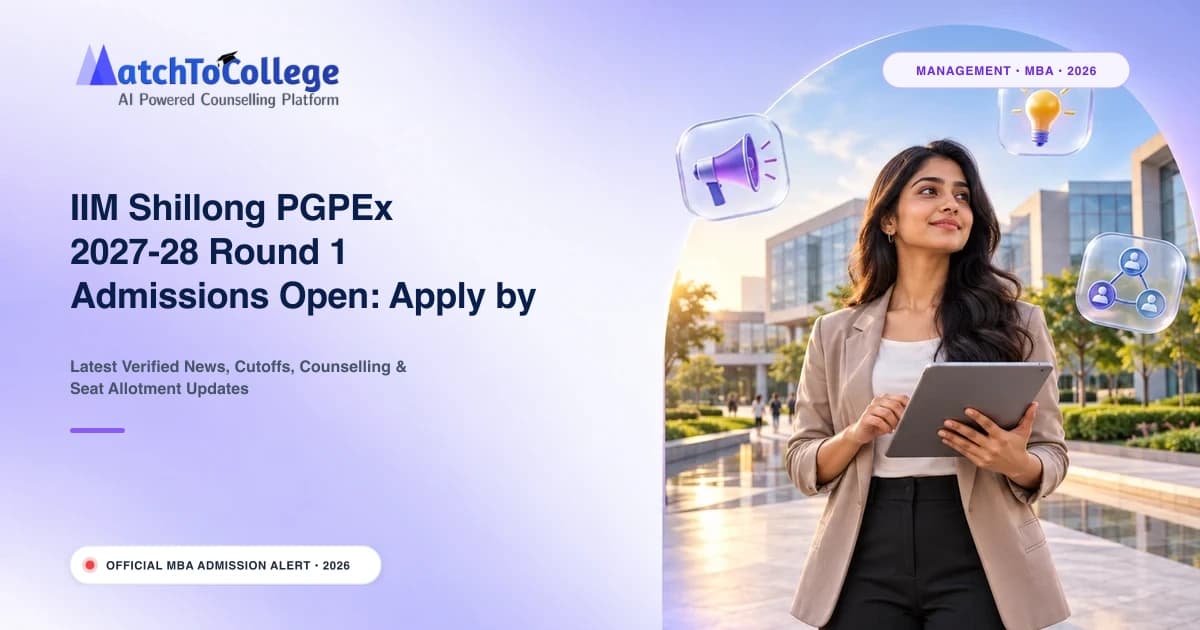 IIM Shillong PGPEx 2027-28 Round 1 Admissions Open: Apply by November 15