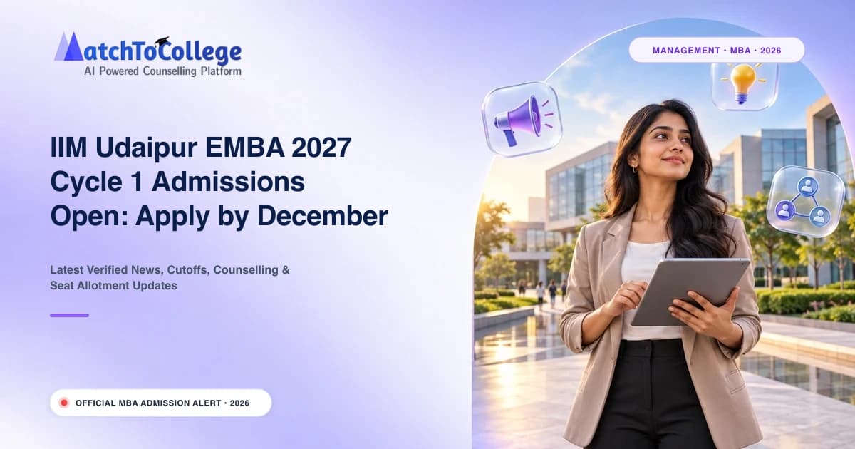 IIM Udaipur EMBA 2027 Cycle 1 Admissions Open: Apply by December 15