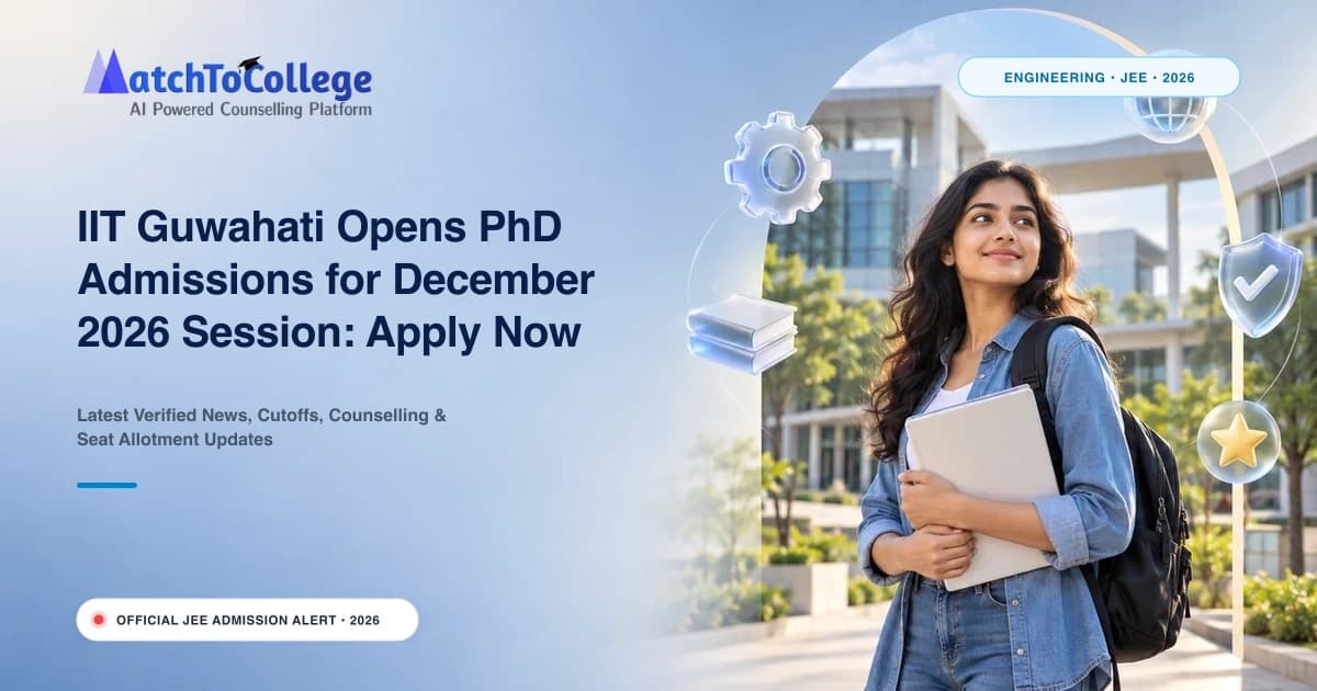 IIT Guwahati Opens PhD Admissions for December 2026 Session: Apply Now
