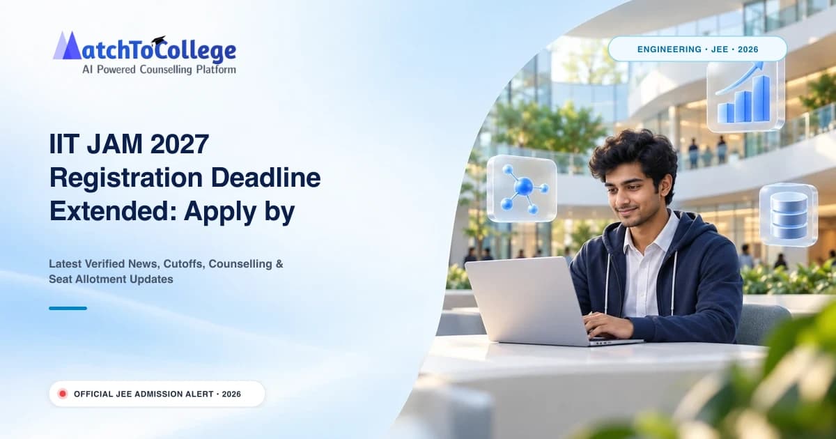 IIT JAM 2027 Registration Deadline Extended: Apply by October 22