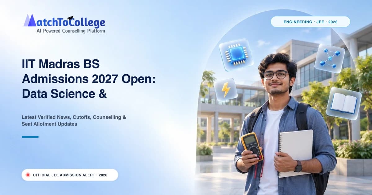 IIT Madras BS Admissions 2027 Open: Data Science & Electronic Systems