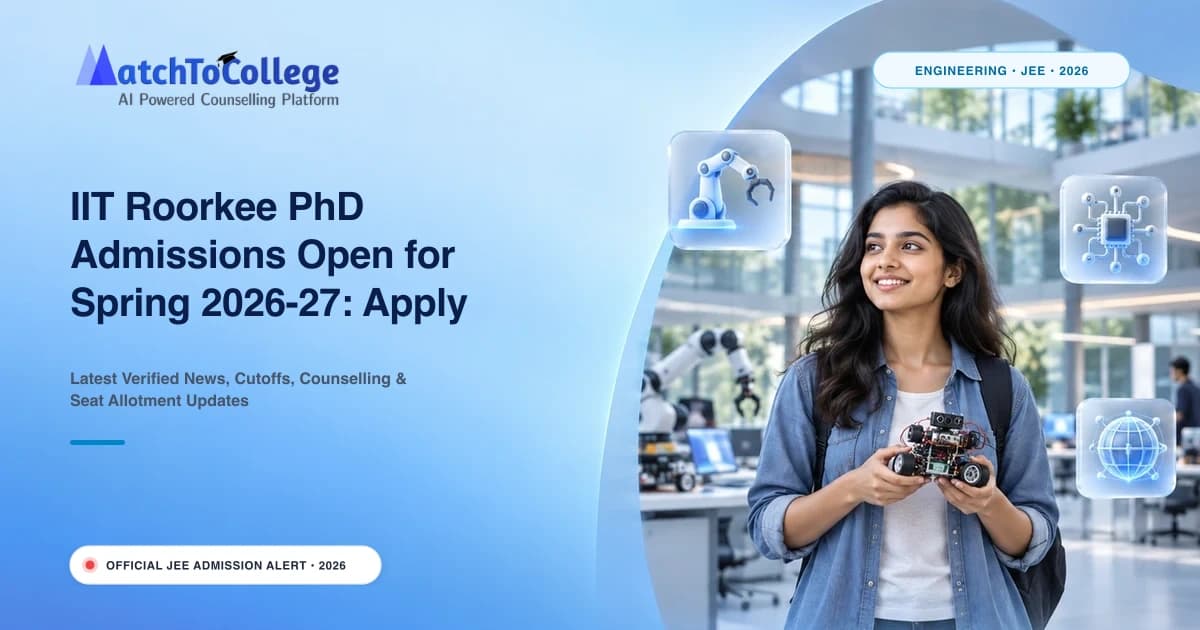IIT Roorkee PhD Admissions Open for Spring 2026-27: Apply by Oct 20
