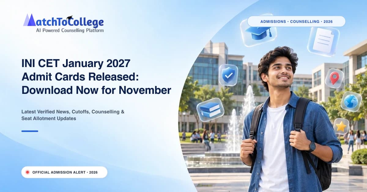 INI CET January 2027 Admit Cards Released: Download Now for November 1 Exam
