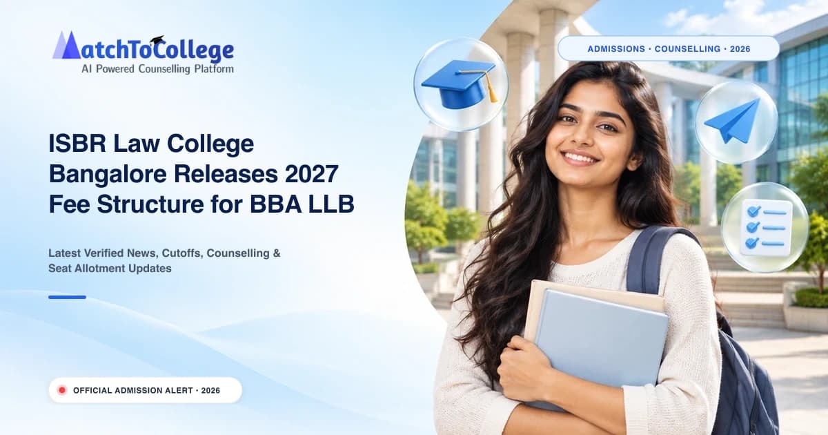 ISBR Law College Bangalore Releases 2027 Fee Structure for BBA LLB & LLB