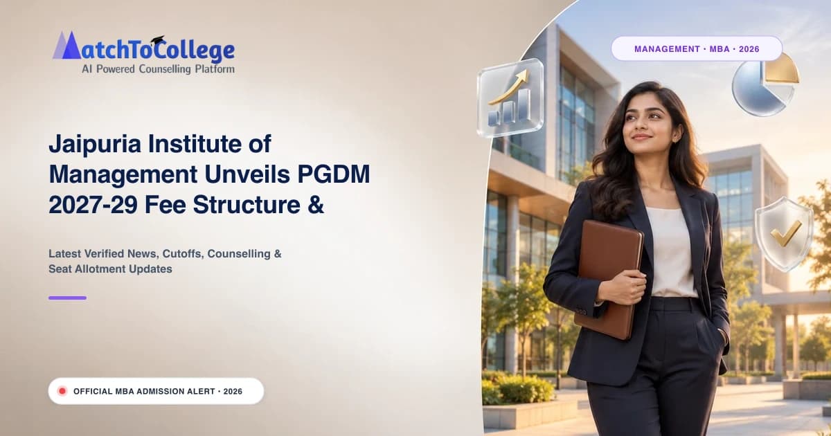 Jaipuria Institute of Management Unveils PGDM 2027-29 Fee Structure & Scholarship Details