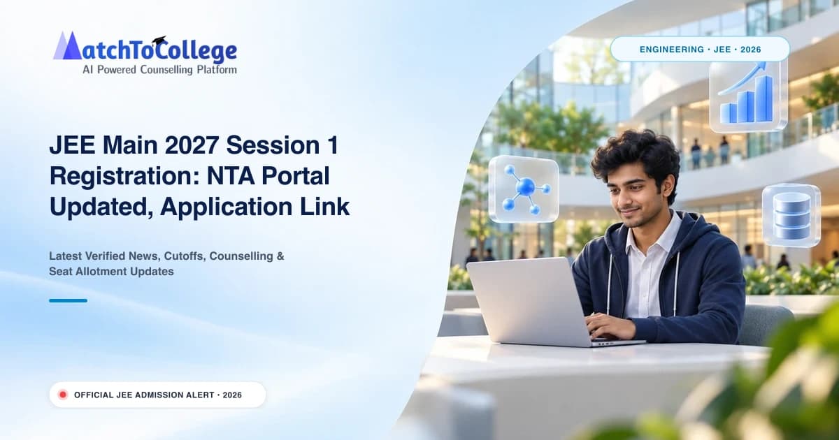 JEE Main 2027 Session 1 Registration: NTA Portal Updated, Application Link Awaited