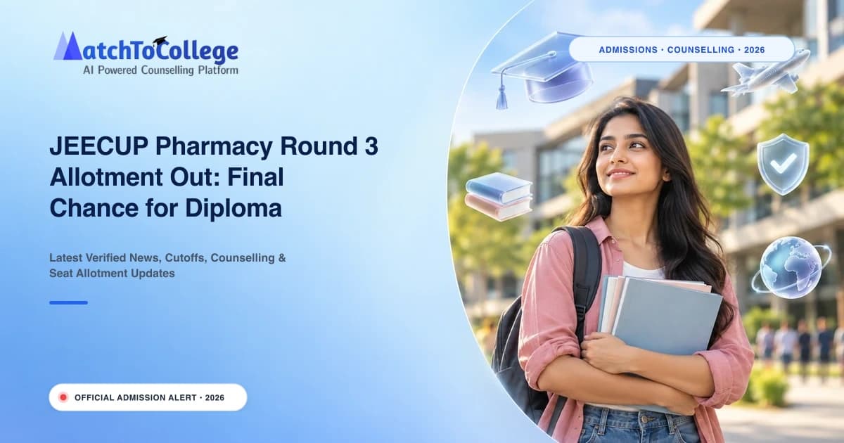 JEECUP Pharmacy Round 3 Allotment Out: Final Chance for Diploma Admissions by Oct 15