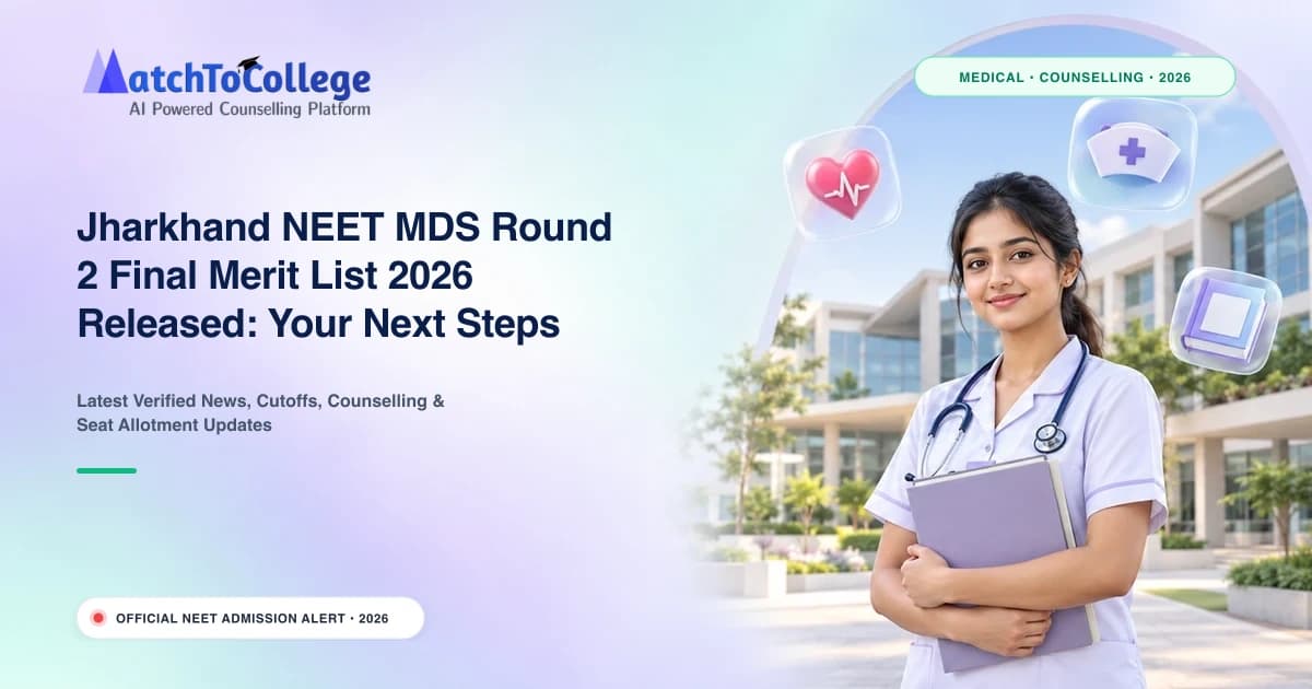 Jharkhand NEET MDS Round 2 Final Merit List 2026 Released: Your Next Steps