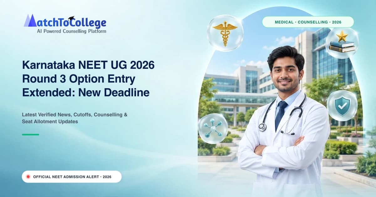 Karnataka NEET UG 2026 Round 3 Option Entry Extended: New Deadline Announced