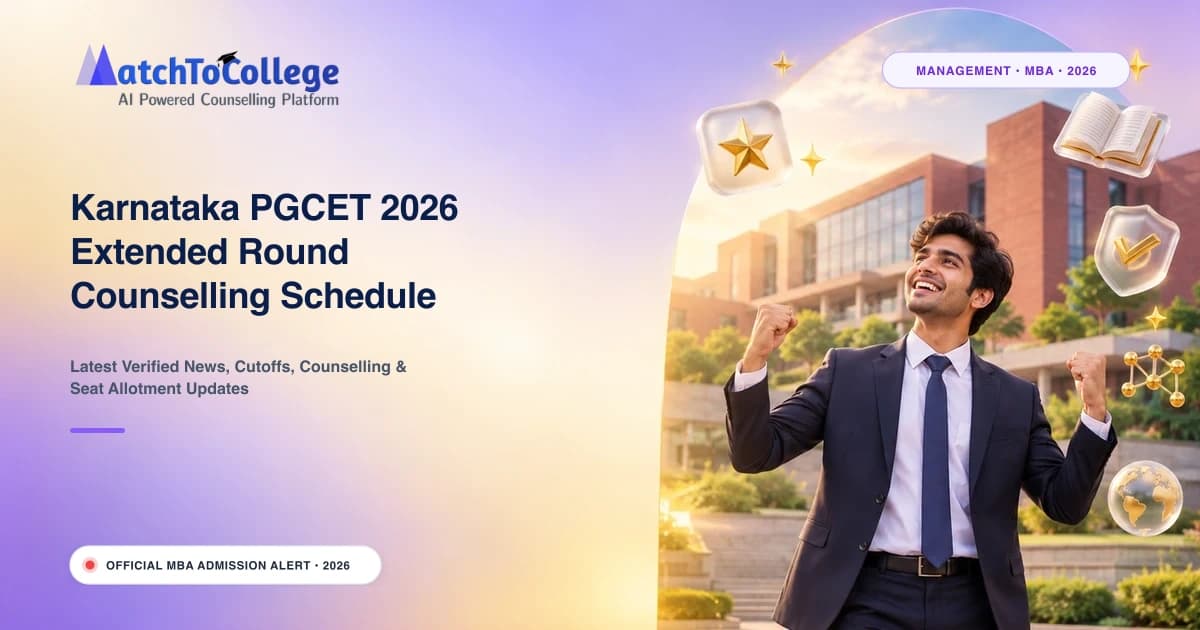 Karnataka PGCET 2026 Extended Round Counselling Schedule Released: Your Final Chance for MBA, MTech & MCA Seats