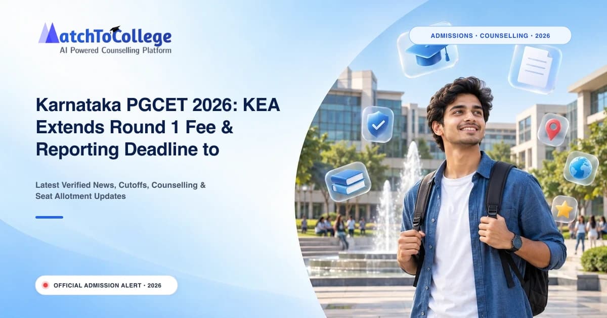Karnataka PGCET 2026: KEA Extends Round 1 Fee & Reporting Deadline to October 12