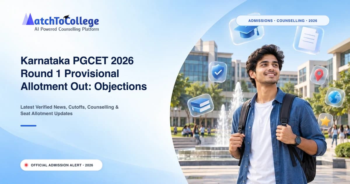 Karnataka PGCET 2026 Round 1 Provisional Allotment Out: Objections Open Until Sep 24