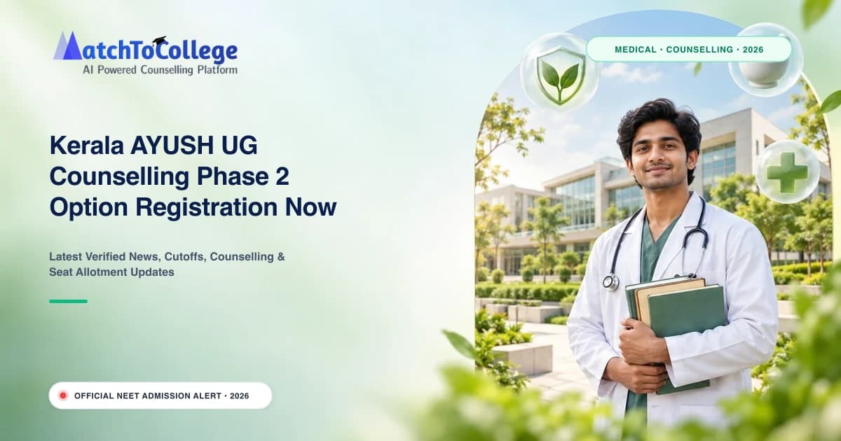 Kerala AYUSH UG Counselling Phase 2 Option Registration Now Open at cee.kerala.gov.in