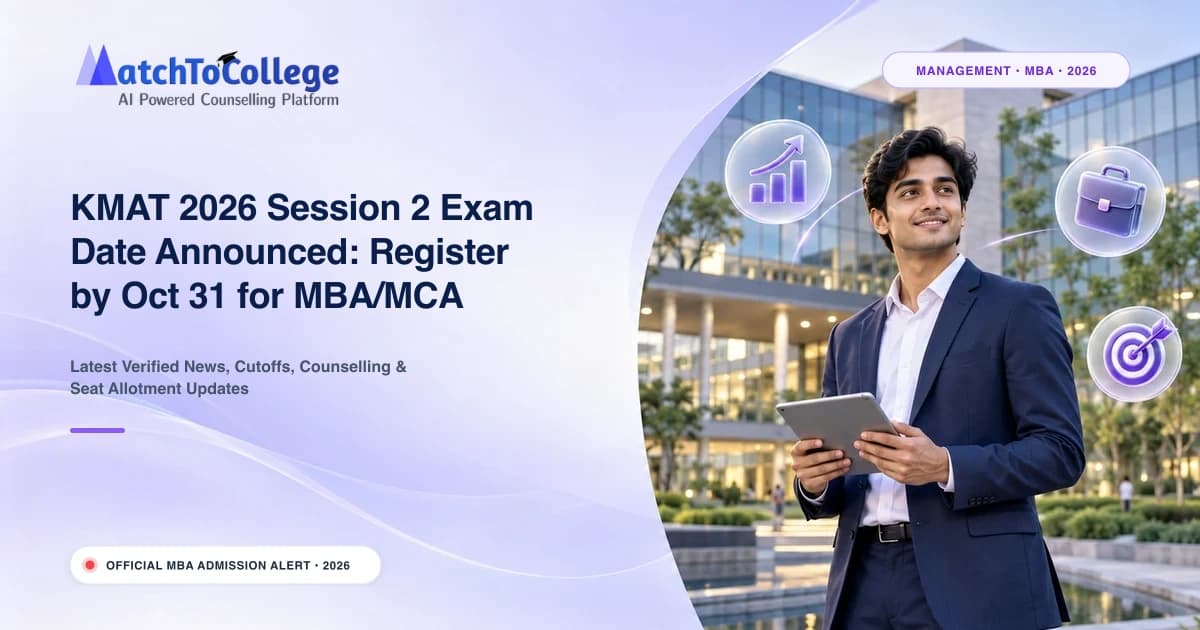 KMAT 2026 Session 2 Exam Date Announced: Register by Oct 31 for MBA/MCA Admissions