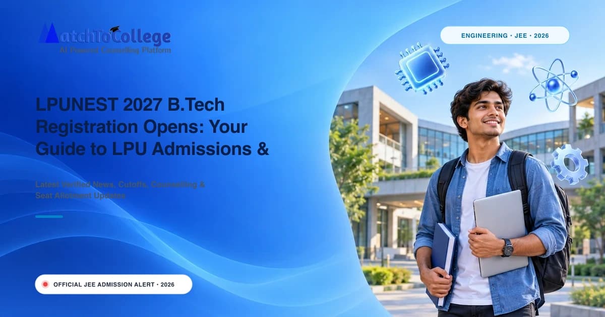 LPUNEST 2027 B.Tech Registration Opens: Your Guide to LPU Admissions & Scholarships