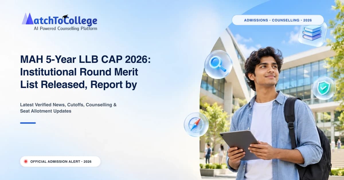 MAH 5-Year LLB CAP 2026: Institutional Round Merit List Released, Report by Oct 4