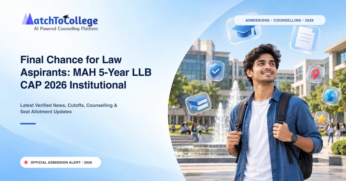 Final Chance for Law Aspirants: MAH 5-Year LLB CAP 2026 Institutional Round Schedule Out!