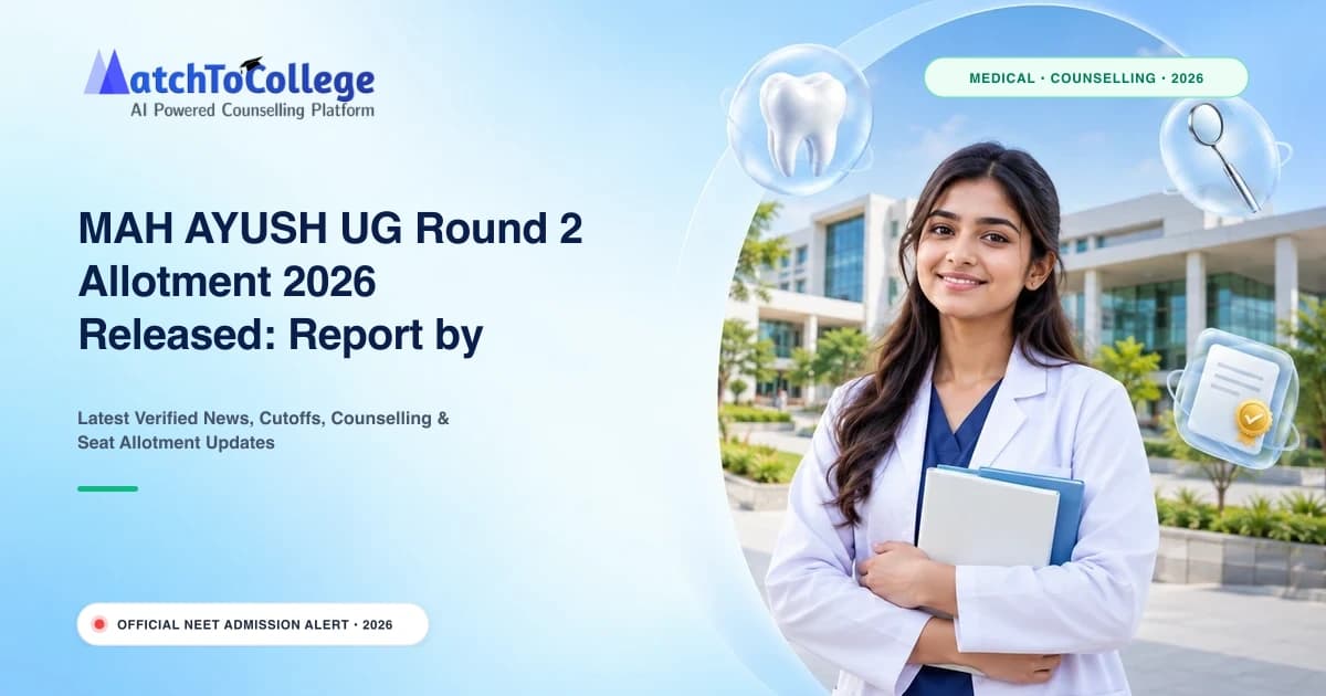 MAH AYUSH UG Round 2 Allotment 2026 Released: Report by October 14