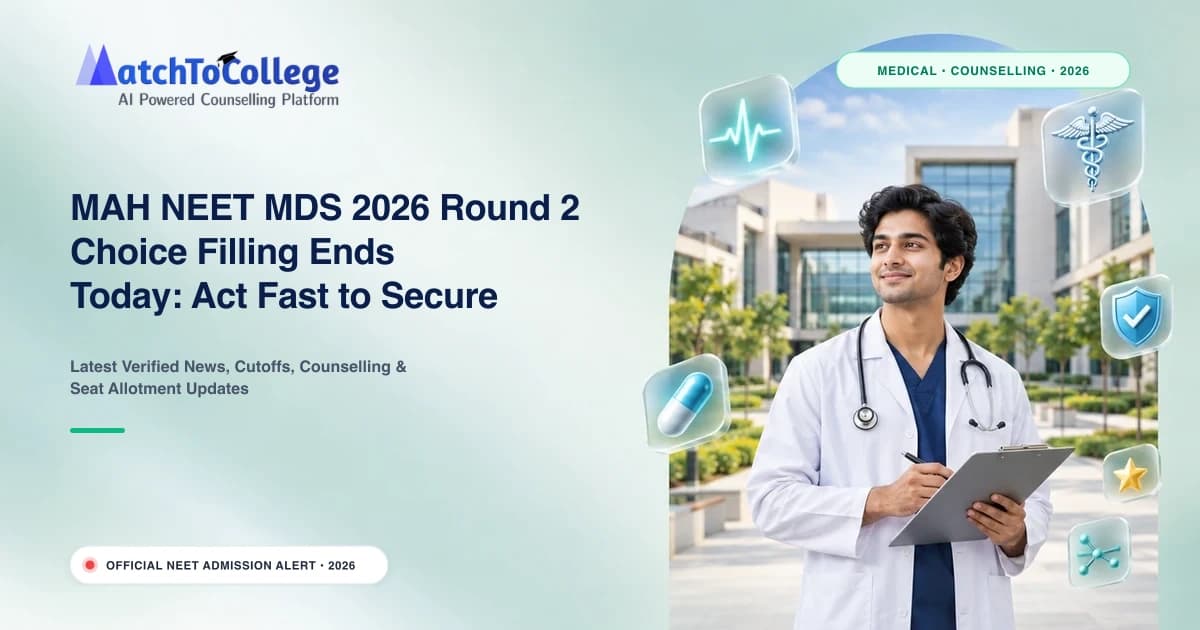 MAH NEET MDS 2026 Round 2 Choice Filling Ends Today: Act Fast to Secure Your Seat