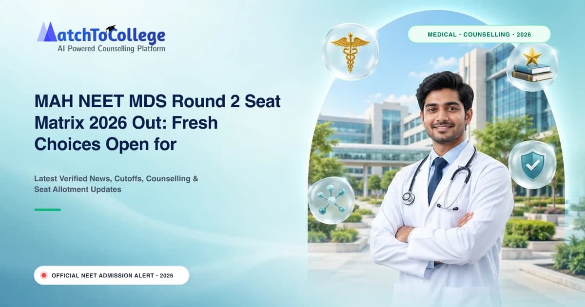 MAH NEET MDS Round 2 Seat Matrix 2026 Out: Fresh Choices Open for Maharashtra State Quota
