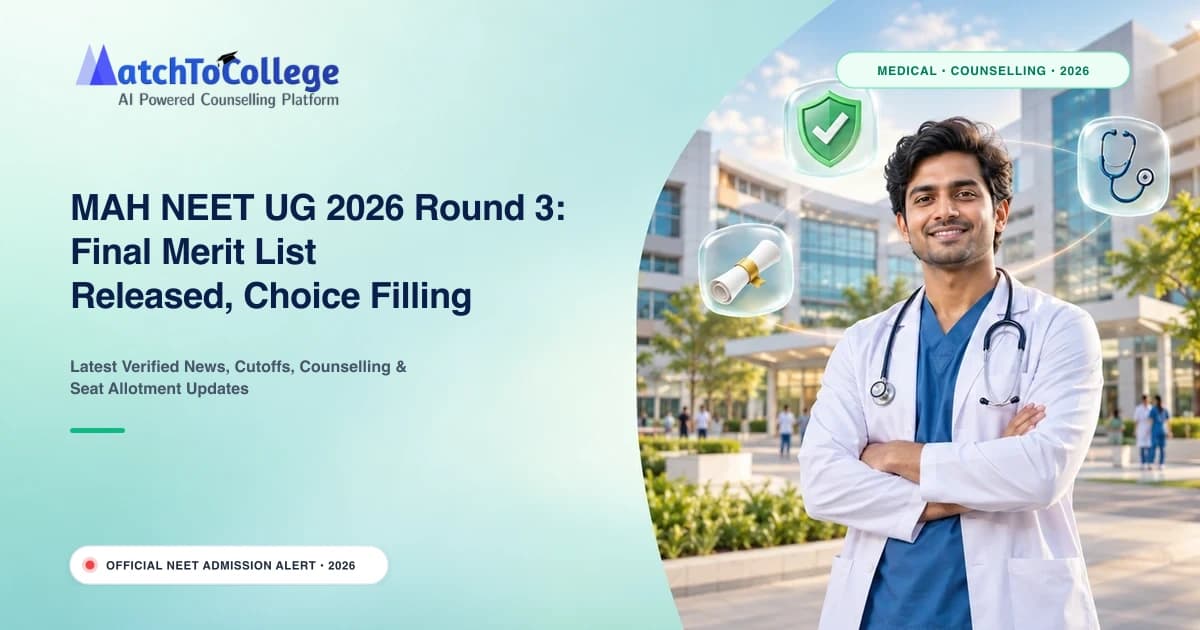 MAH NEET UG 2026 Round 3: Final Merit List Released, Choice Filling Deadline Nears