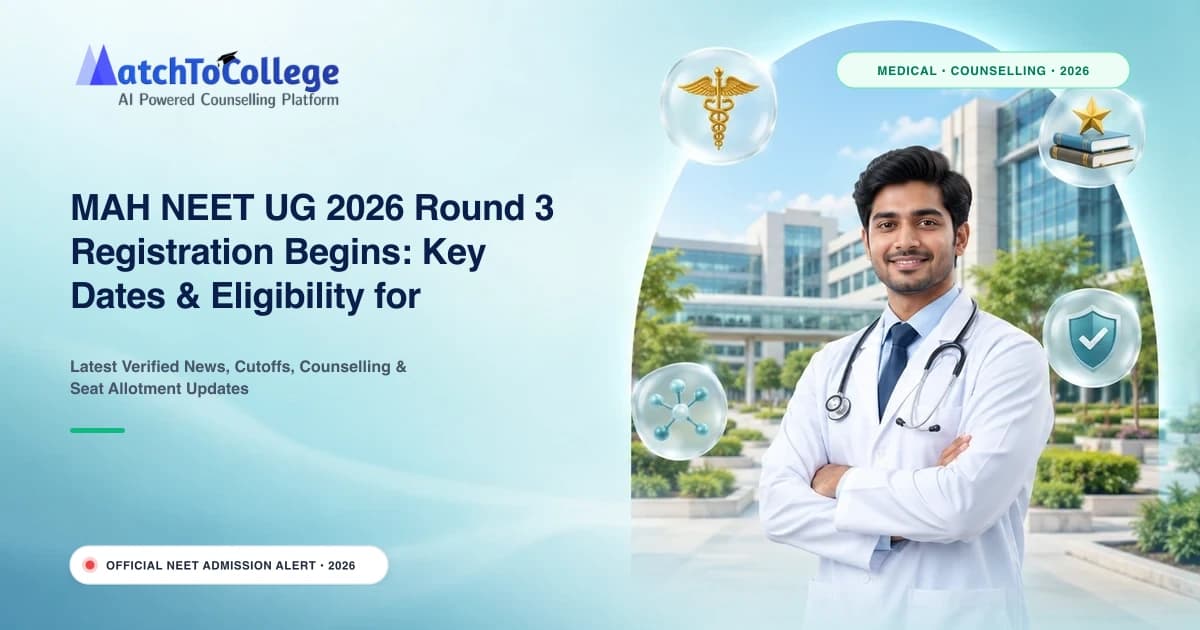 MAH NEET UG 2026 Round 3 Registration Begins: Key Dates & Eligibility for MBBS/BDS