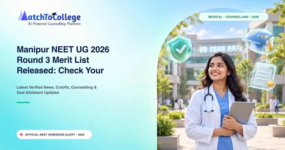 Manipur NEET UG 2026 Round 3 Merit List Released: Check Your Status Now