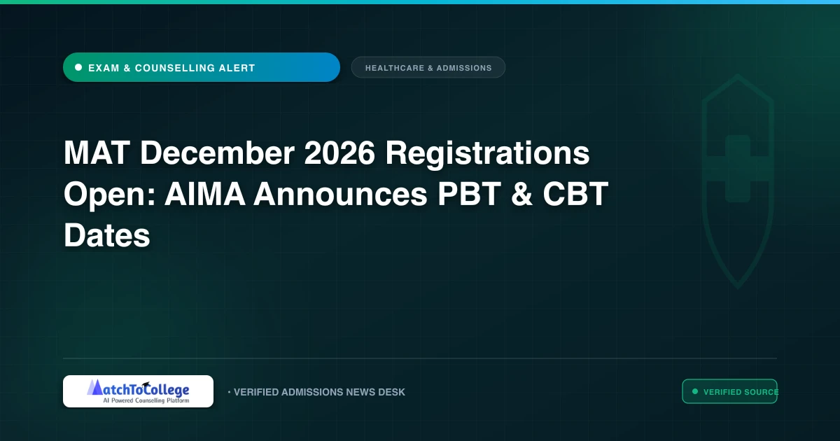 MAT December 2026 Registrations Open: AIMA Announces PBT & CBT Dates