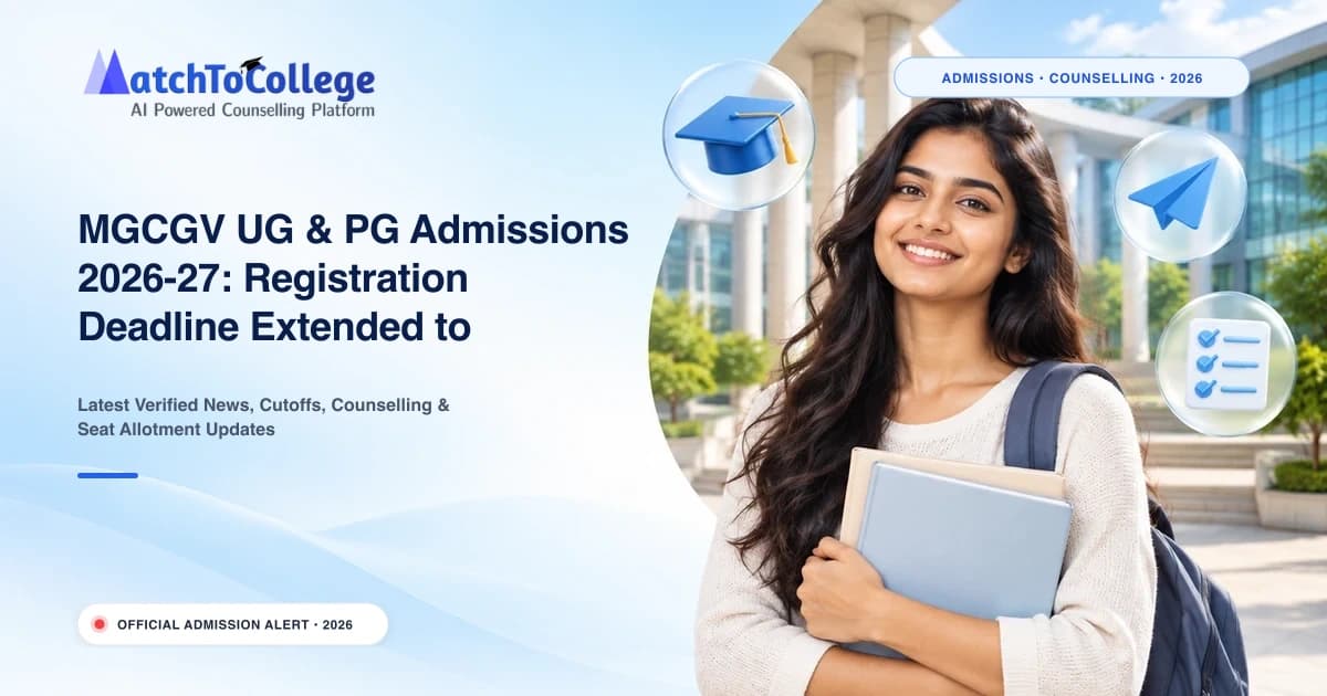 MGCGV UG & PG Admissions 2026-27: Registration Deadline Extended to September 30