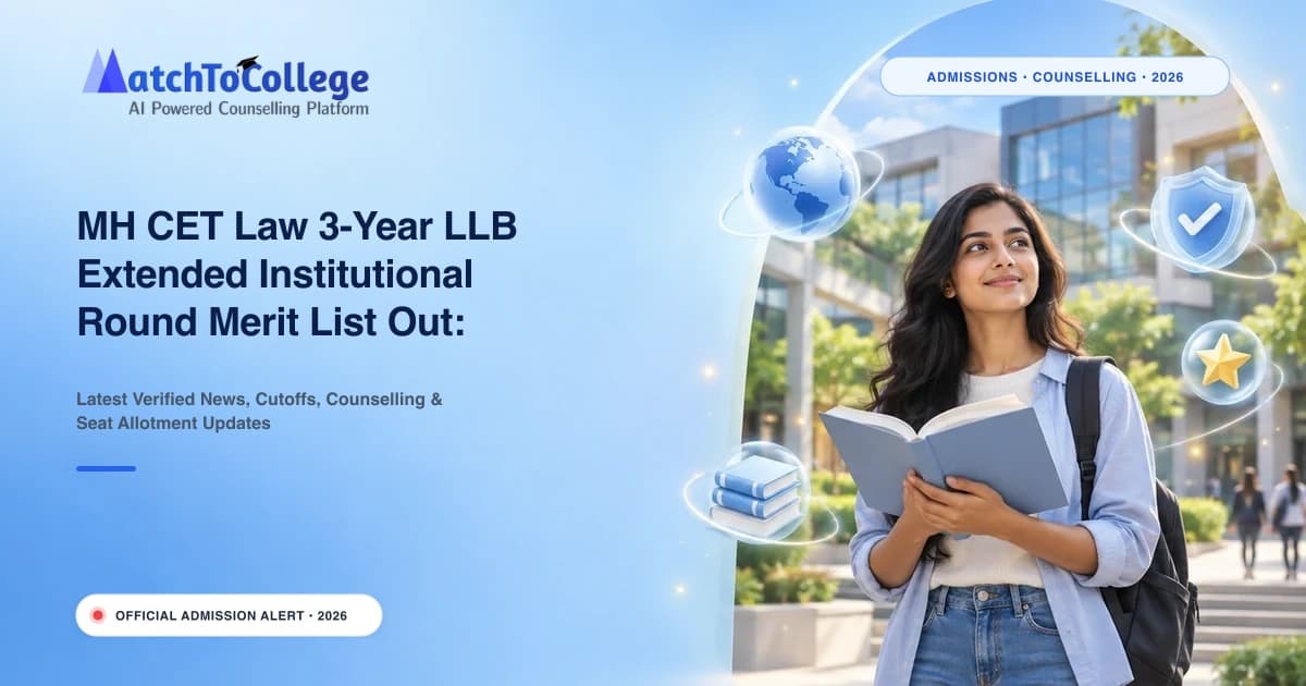 MH CET Law 3-Year LLB Extended Institutional Round Merit List Out: Final Reporting Today