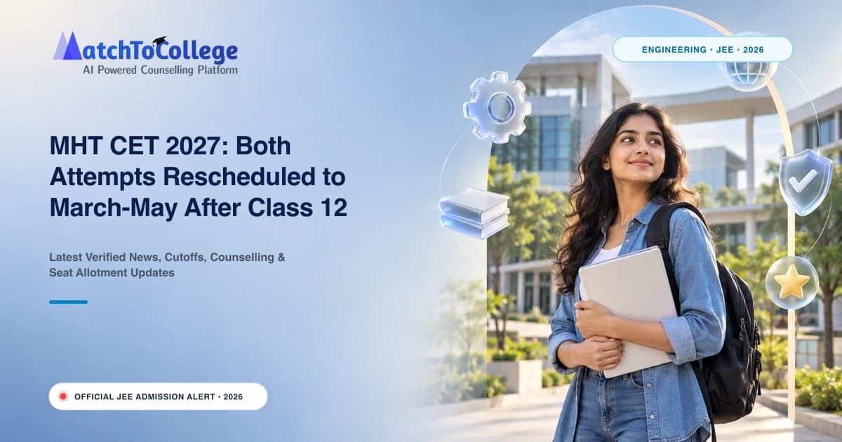 MHT CET 2027: Both Attempts Rescheduled to March-May After Class 12 Boards